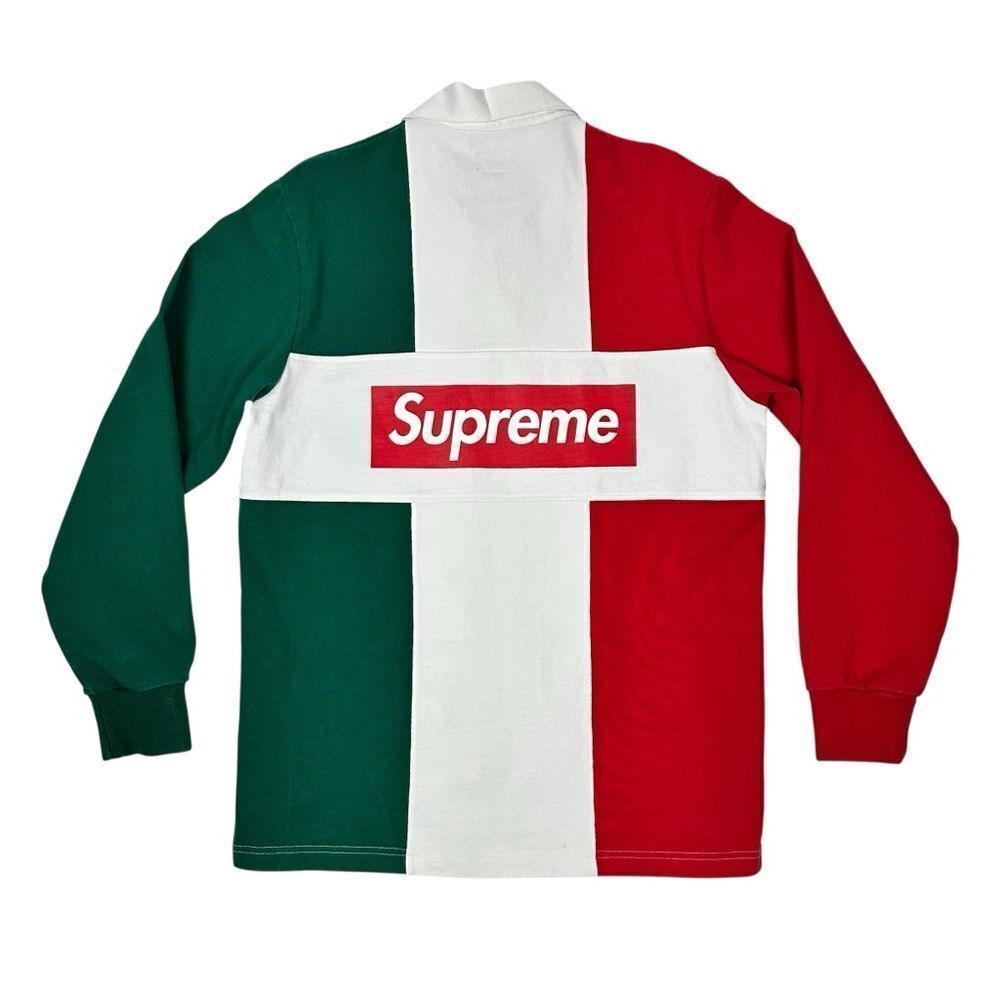 Supreme Split Rugby Polo Shirt Size Medium Pullover Collared Shirt FW16